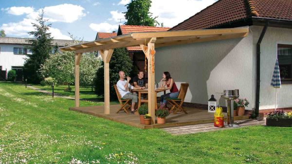 Weka Terrassenüberdachung 672 Gr.3 | 434x376x274 cm