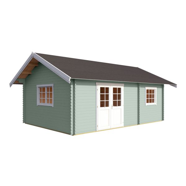 Lasita Maja Gartenhaus Caroline SET Gold Gletschergrün 575x390 cm