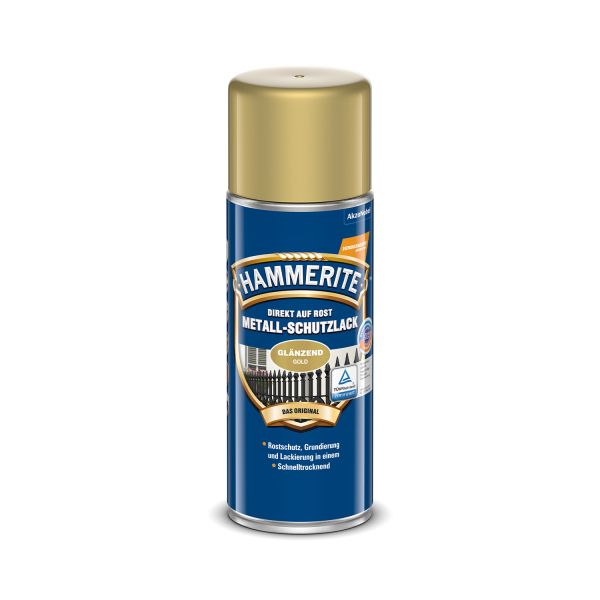 HAMMERITE Metall-Schutzlack glänzend Gold 400ml