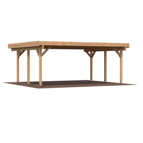 Palmako Carport Karl 20,6 m² hellbraun