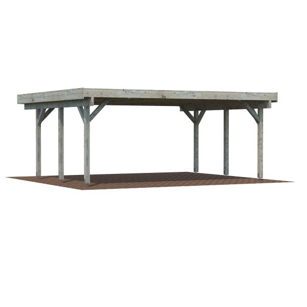 Palmako Carport Karl 20,6 m² grau