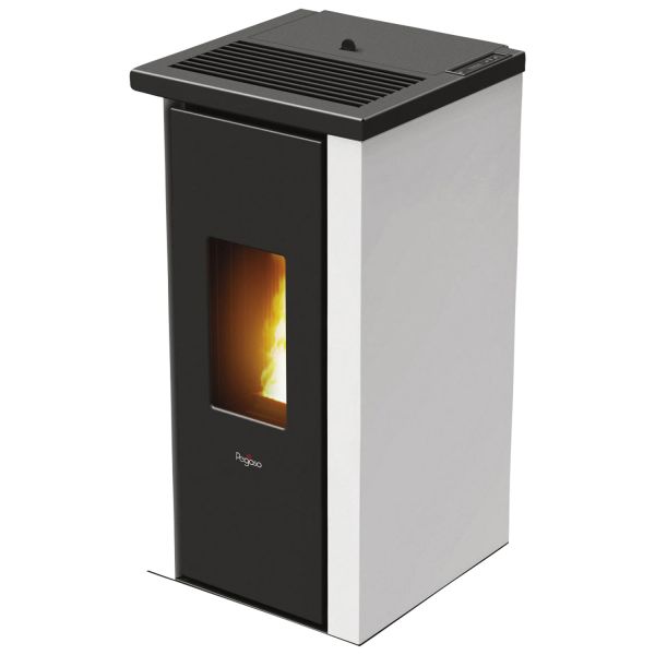 Pegaso Pelletofen Vera airtight weiß, 2,5 - 7 kW