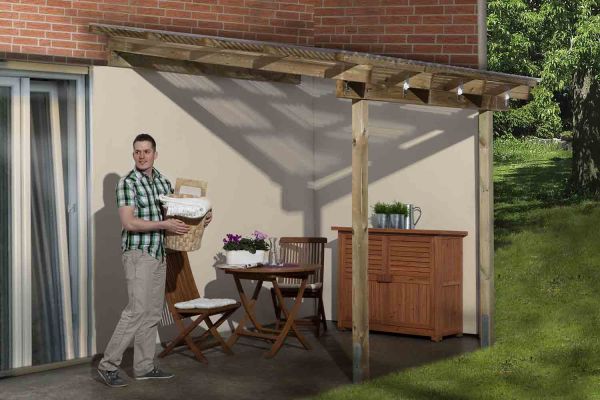 Weka Terrassenüberdachung 671 Gr.2 | 424x257x267 cm