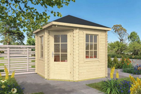 Gartenhaus - Blockhütte Filonas mit Zeltdach| von Nordje | 260x260x298cm