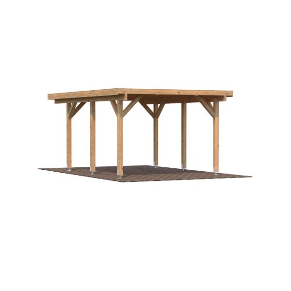 Palmako Carport Karl 11,7 m² hellbraun