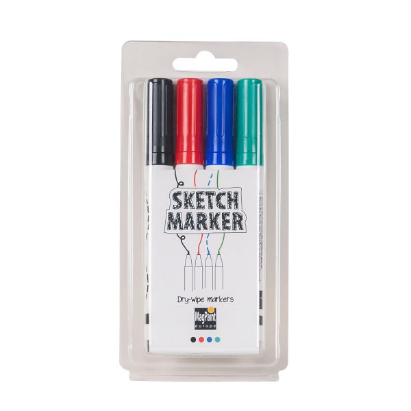 MagPaint Sketch Markerset Schwarz, Rot, Blau, Grün