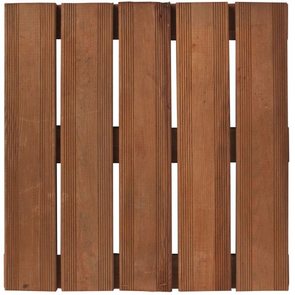 Holzfliese für Holzterrasse Ida KDI feine Riffelungen, 50x50x4 cm 1m² (4 Stück) von Nordje