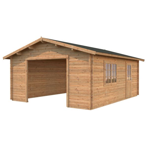 Palmako Garage Irene/Roger 23,9 m² ohne Tor hellbraun