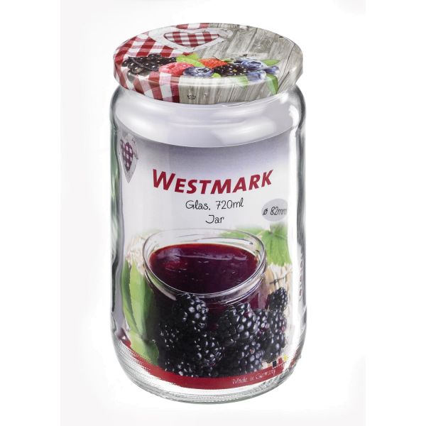 Westmark Glas 720ml rund 82mm,GLAS, Einmachglas, Einweckglas