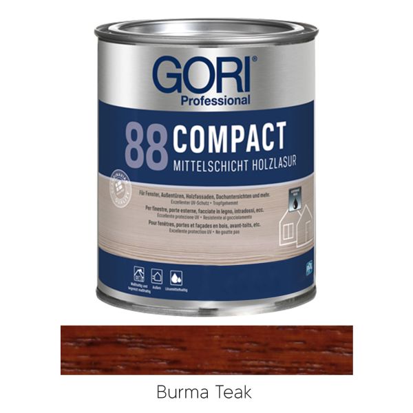 GORI 88 Compact Mittelschicht Holzlasur Burma Teak 5l