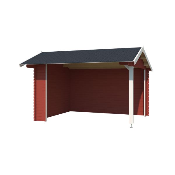 Lasita Maja Unterstand Lounge Kirian 300 Schwedenrot 250x250 cm