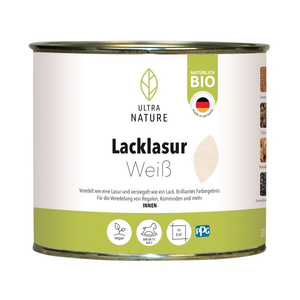 Ultra Nature Lacklasur Weiß 0,375l