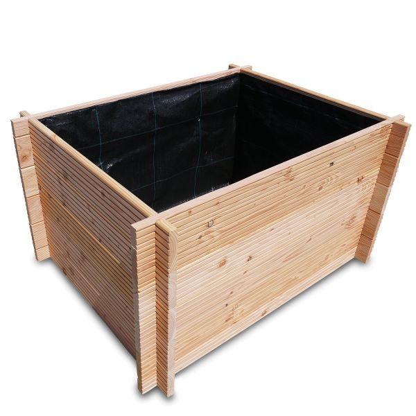 Hochbeet Asta von Nordje® aus hochwertigem Holz Douglasie 110x85x58,5 cm mit Geotextil-Vlies