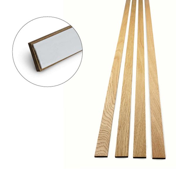 Nordje Stix Akustikpaneele Streifen Eiche Hellbraun | 4 Stück 34,5x2500mm