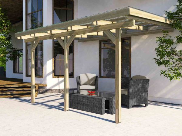 Weka Terrassenüberdachung 671 Gr.3 | 424x306x271 cm