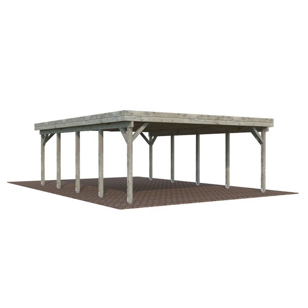 Palmako Carport Karl 40,6 m² grau