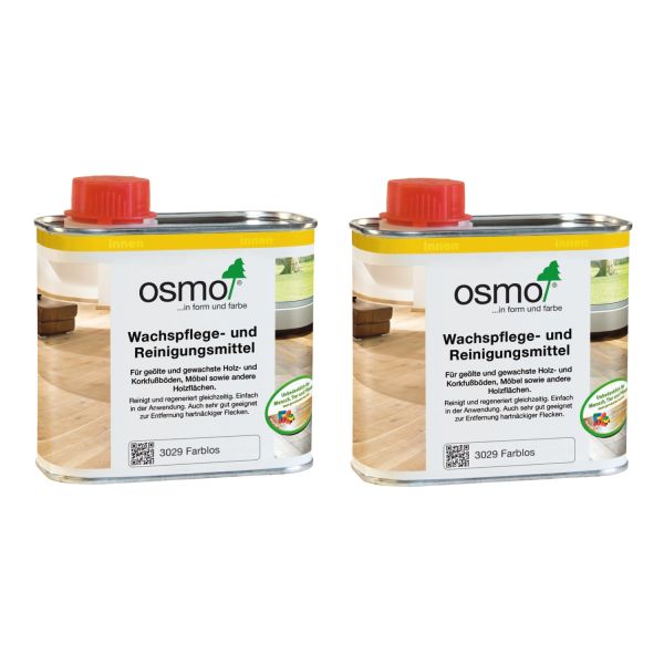 Osmo Wachspflege & Reinigungsmittel farblos 500ml, zur Auffrischung des Holzes