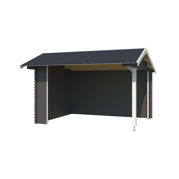 Lasita Maja Unterstand Lounge Kirian 300 Carbongrau 250x250 cm