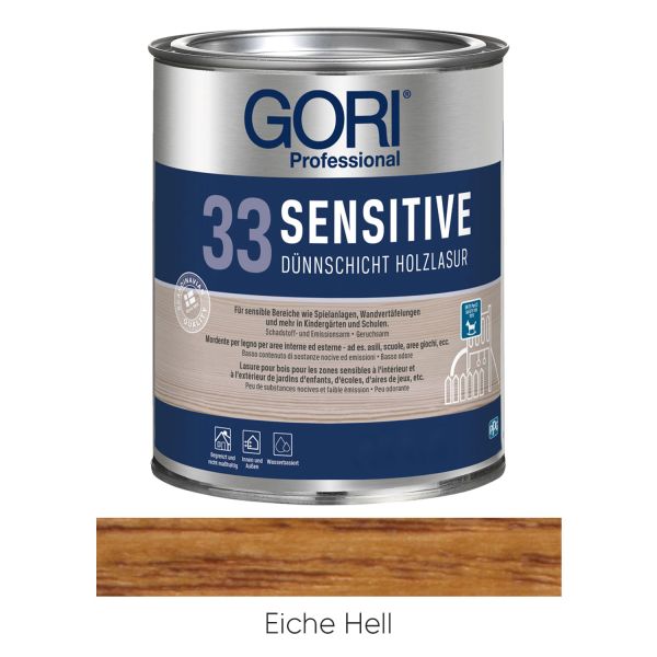 GORI 33 Sensitiv Dünnschicht-Holzlasur Eiche Hell 2,5l