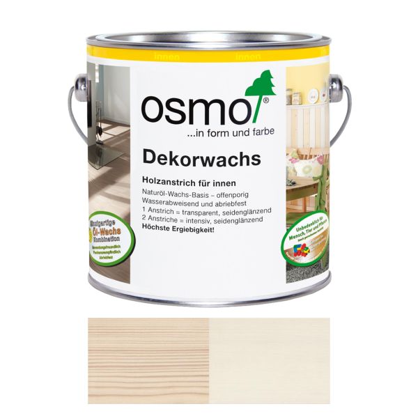 Osmo Dekorwachs Nr. 3172 Seide 2,5l, Anstrich für Hölzer im Innenbereich