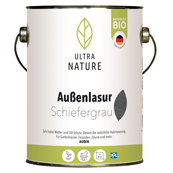 Ultra Nature Außenlasur Schiefergrau 2,5l