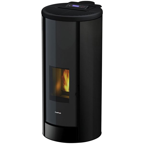 FreePoint Pelletofen Breeze titanium, schwarz 2,4 - 9,1 kW