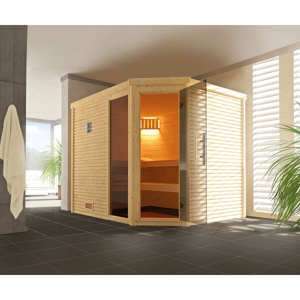 Weka Massivholzsauna CUBILIS Eck 3