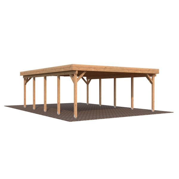 Palmako Carport Karl 40,6 m² hellbraun
