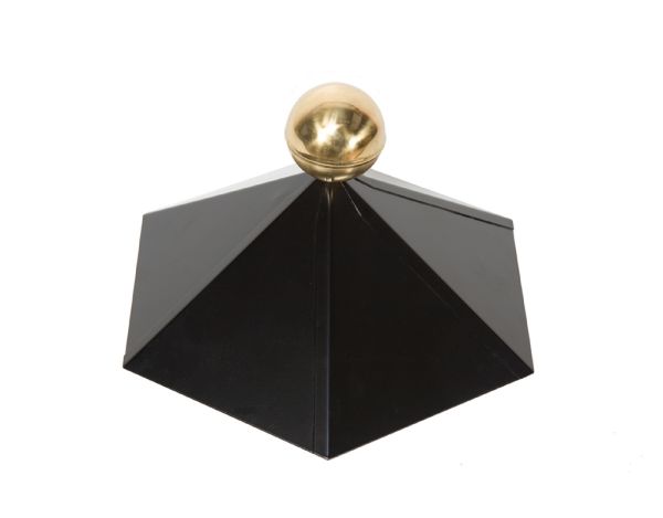 Wolff Finnhaus Dachhaube Schw. 6-eckig m. Messingkugel