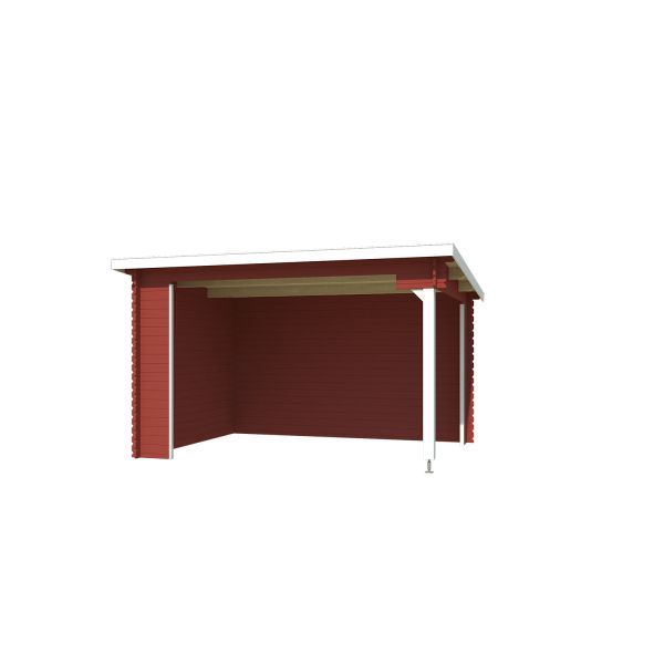 Lasita Maja Unterstand Lounge Buffalo 380 Schwedenrot 380x275 cm