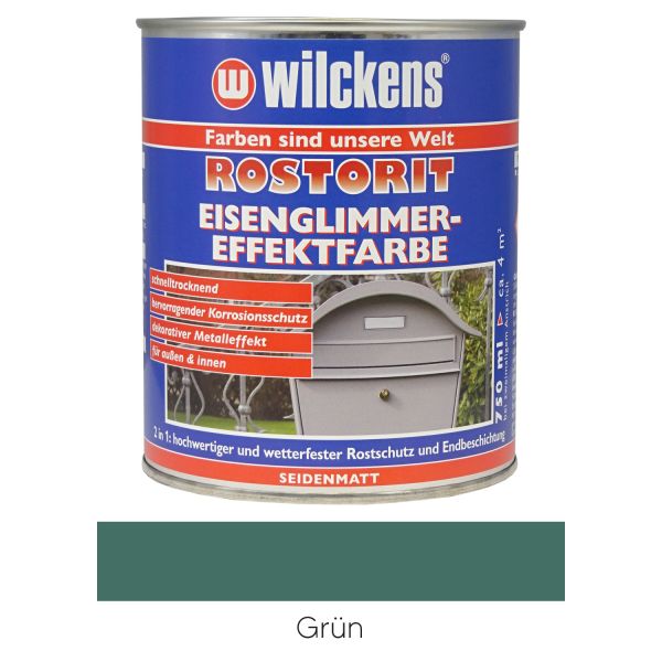Wilckens Rostorit Eisenglimmereffekt Grün seidenmatt 0,75l