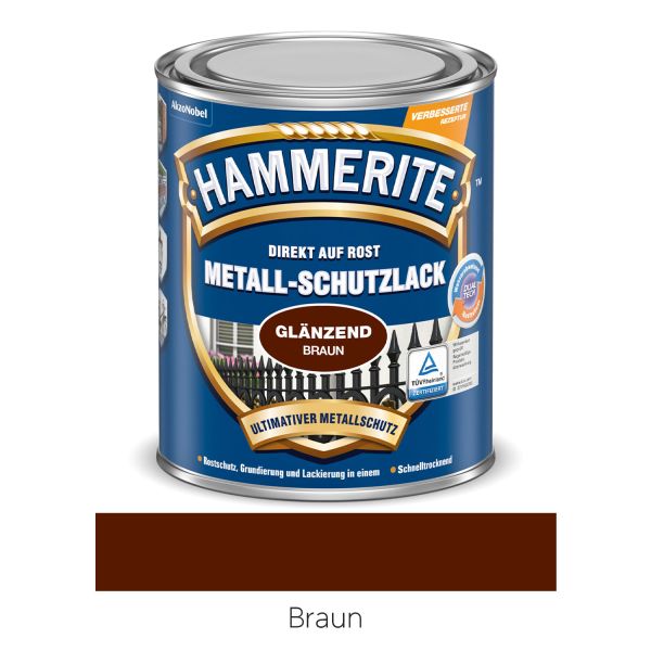 HAMMERITE Metall-Schutzlack glänzend Braun 250ml