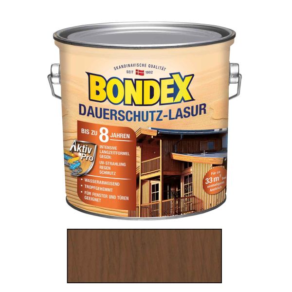 Bondex Dauerschutz-Lasur Nussbaum 2,50l