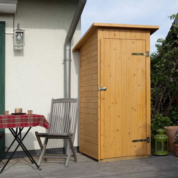 Weka Garten-/Terrassenschrank 361 Gr.1 Flachdach| 14mm| Einzeltür