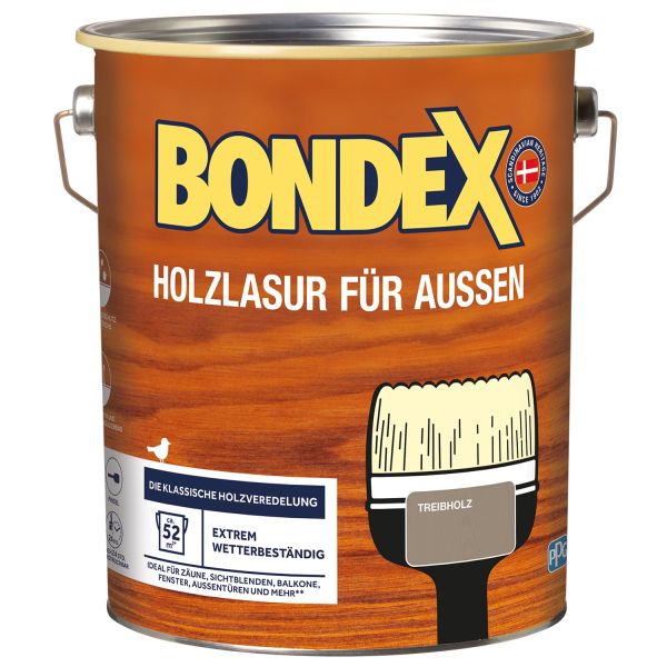 Bondex Holzlasur für Außen Treibholz 4 L