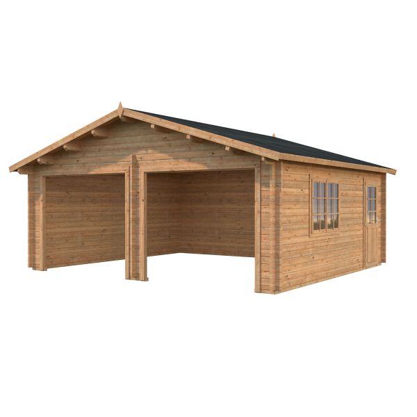 Palmako Garage Roger 28,4 m² ohne Tor hellbraun