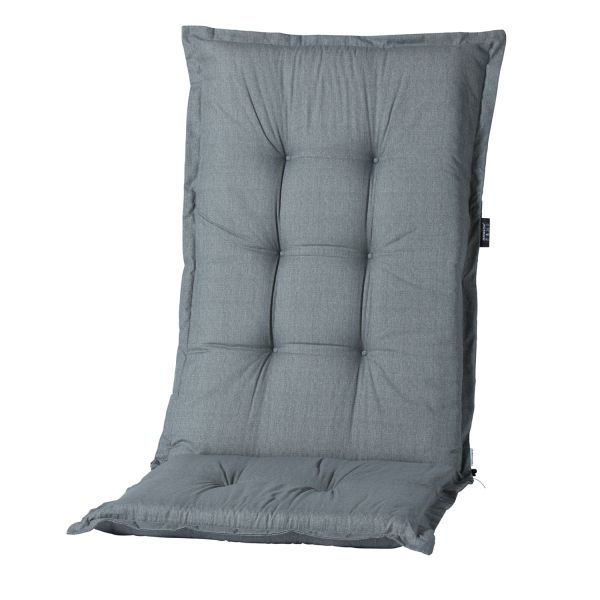 Madison Spar-Set: 8x Gartenmöbelauflage Hochlehner 120x50x4 Luxus grau Kissen