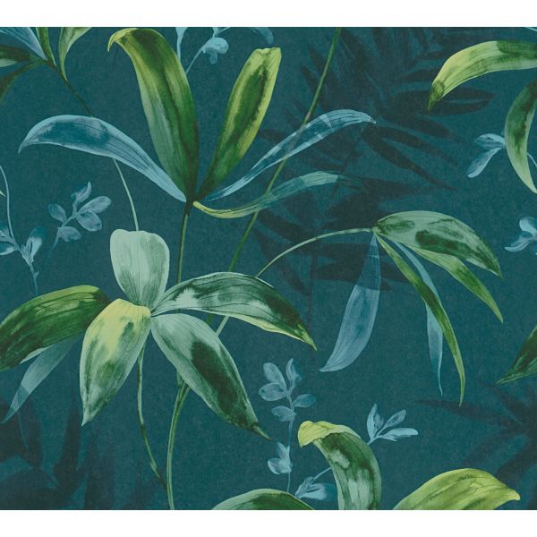 Architects Paper Dschungeltapete "Jungle Chic" Vlies blau-grün 377044