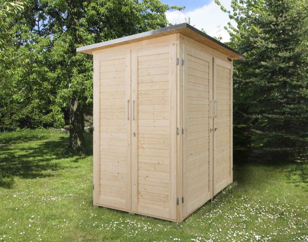 Weka Garten Gerätehaus | Geräteschrank | [Q] Kompakt | natur