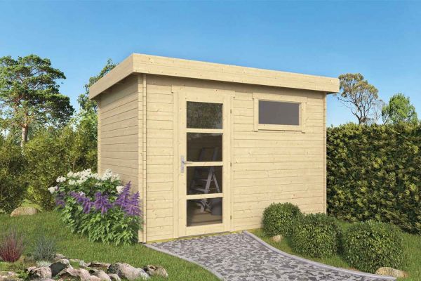 Gartenhaus - Blockhütte Widar mit Pultdach | von Nordje | 260x320x230cm
