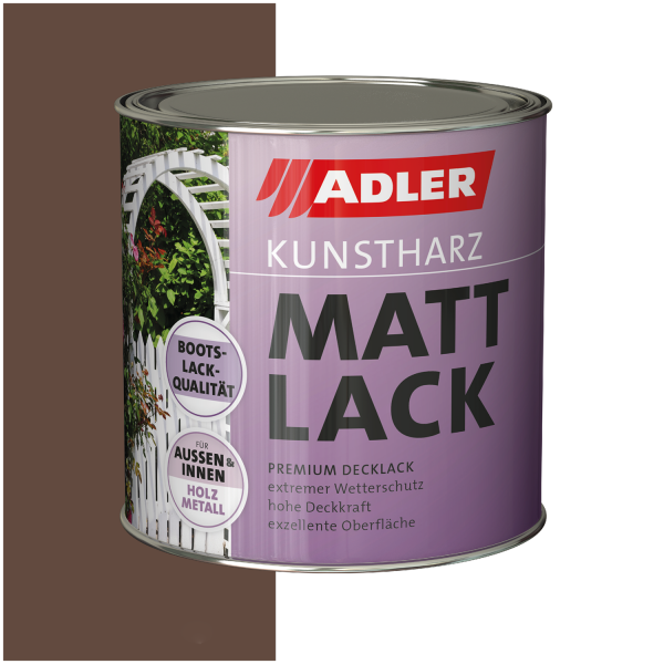 ADLER Kunstharz Mattlack Nussbraun RAL8011 0,375l