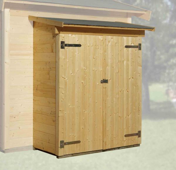 Weka Anbauschrank für 19 und 21 mm| 65 x 128 cm| lasiert | Außenmaß 143x75x176 cm