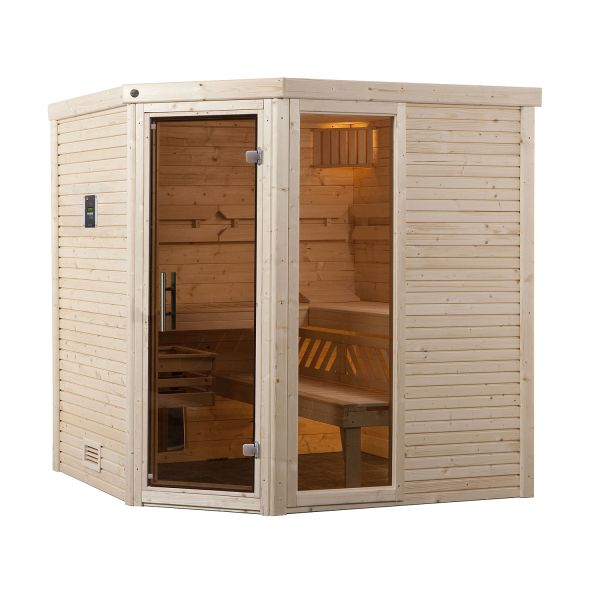 Weka Massivholzsauna CUBILIS Eck 2