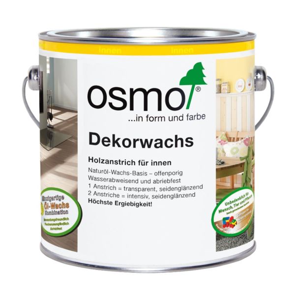 Osmo Dekorwachs Nr. 3101 farblos 2,5l, Holzanstrich für Hölzer im Innenbereich
