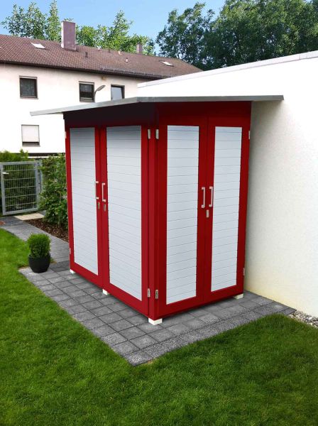 Weka Garten Gerätehaus | Geräteschrank | [Q] Kompakt | schwedenrot