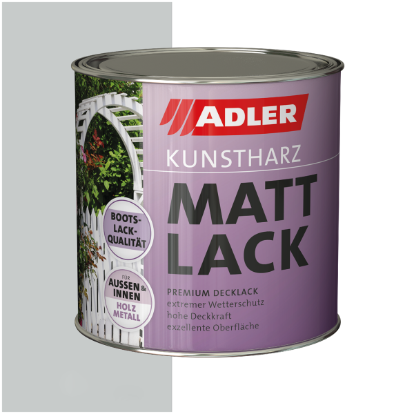 ADLER Kunstharz Mattlack Lichtgrau RAL7035 0,375l