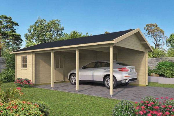 Carport / Schuppen Dagfinn mit Satteldach | von Nordje | 810x470x290cm