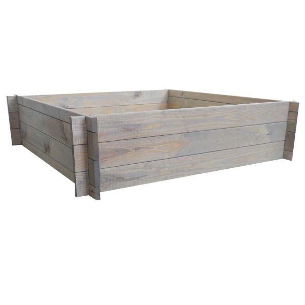 Hochbeet Stecksystem Holz | Nordje | 1190x1190x295 | Grau