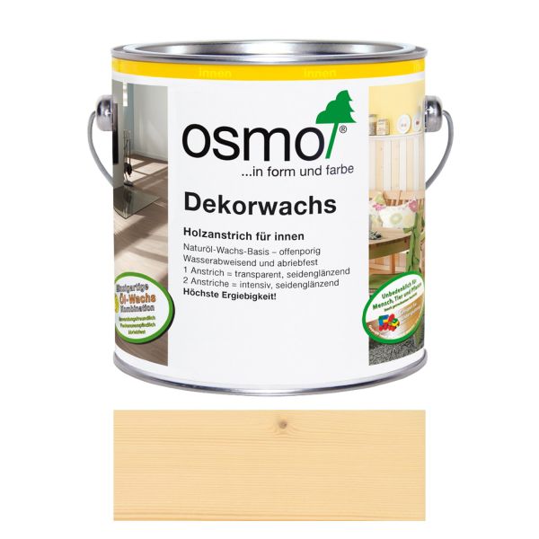 Osmo Dekorwachs Nr. 3136 Birke 0,75l, Anstrich für Hölzer im Innenbereich