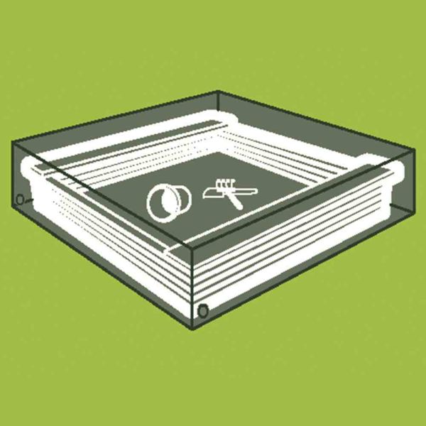 Siena Garden Schutzhülle Abdeckhaube Sandkastenhülle transparent 1550x1550x200mm